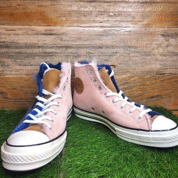 New Converse Tri Panel x Chuck 70 Hi 'Navy Blue/Baby Pink' 166319C - Picture 8 of 12